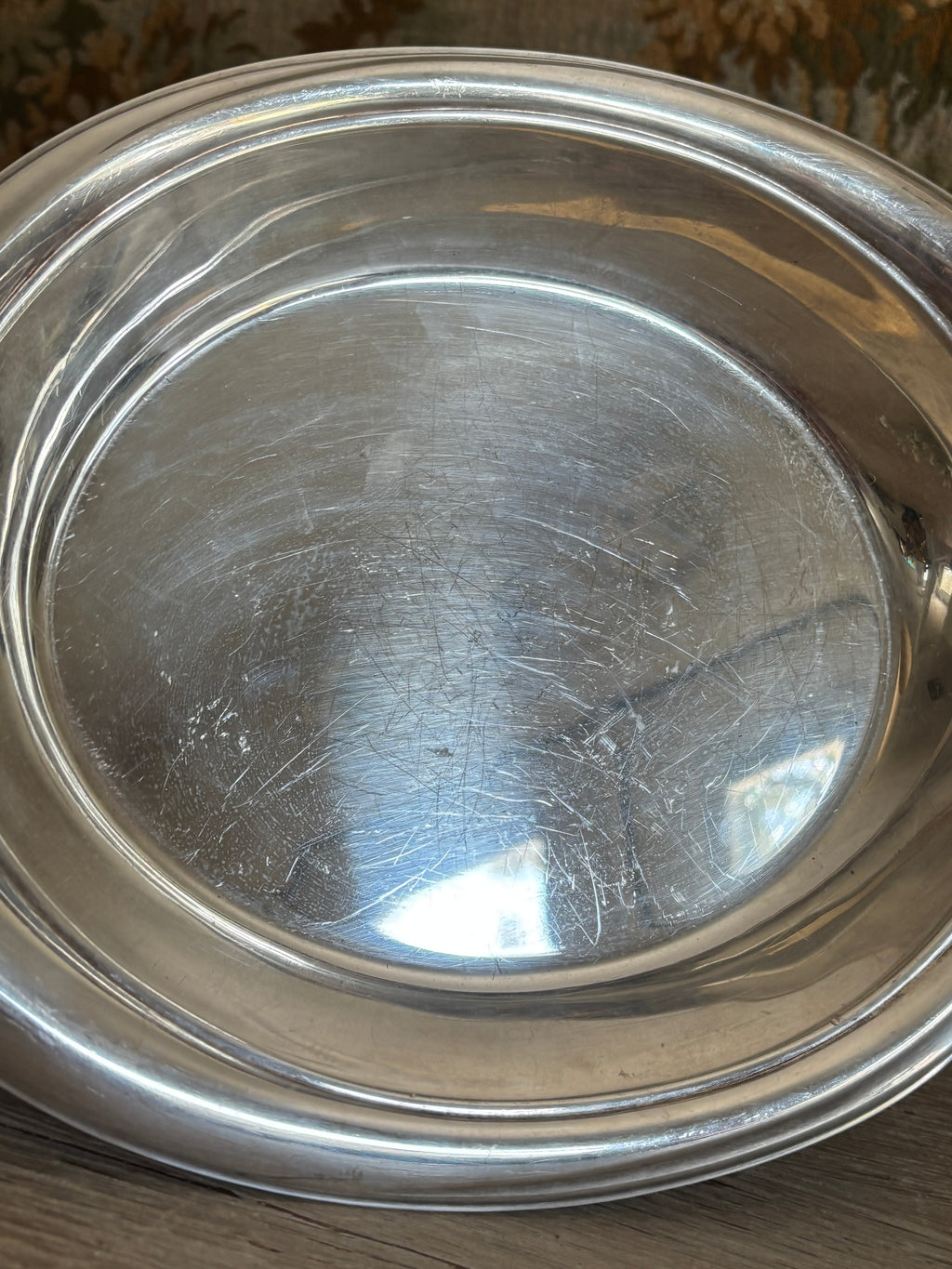 1950s Mid-Century Modern 1847 Rogers Bros. Flair Silverplate Serving Bowl
