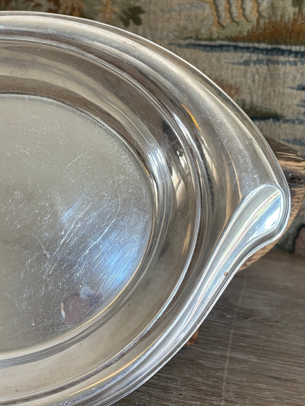 1950s Mid-Century Modern 1847 Rogers Bros. Flair Silverplate Serving Bowl