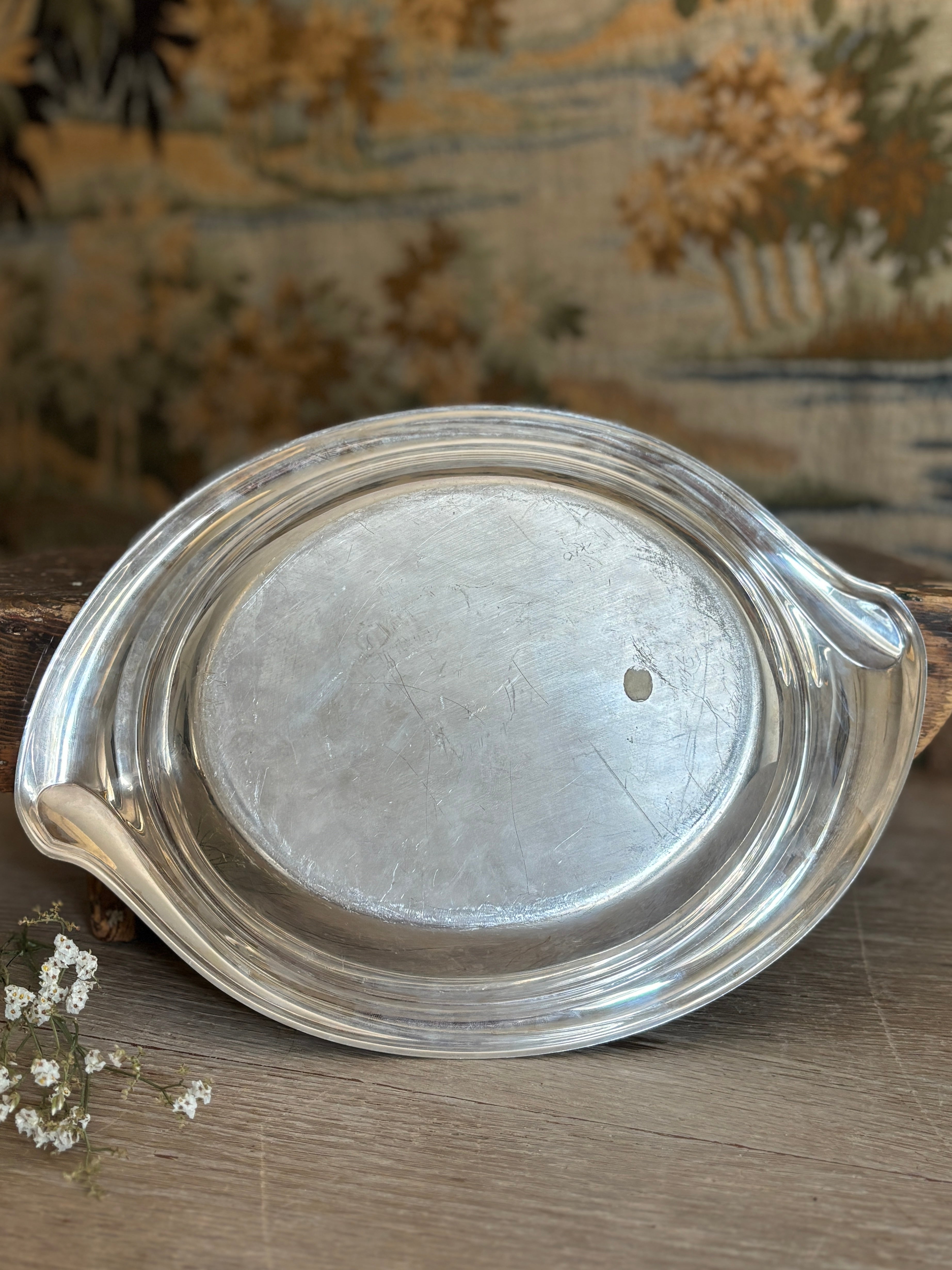 1950s Mid-Century Modern 1847 Rogers Bros. Flair Silverplate Serving Bowl