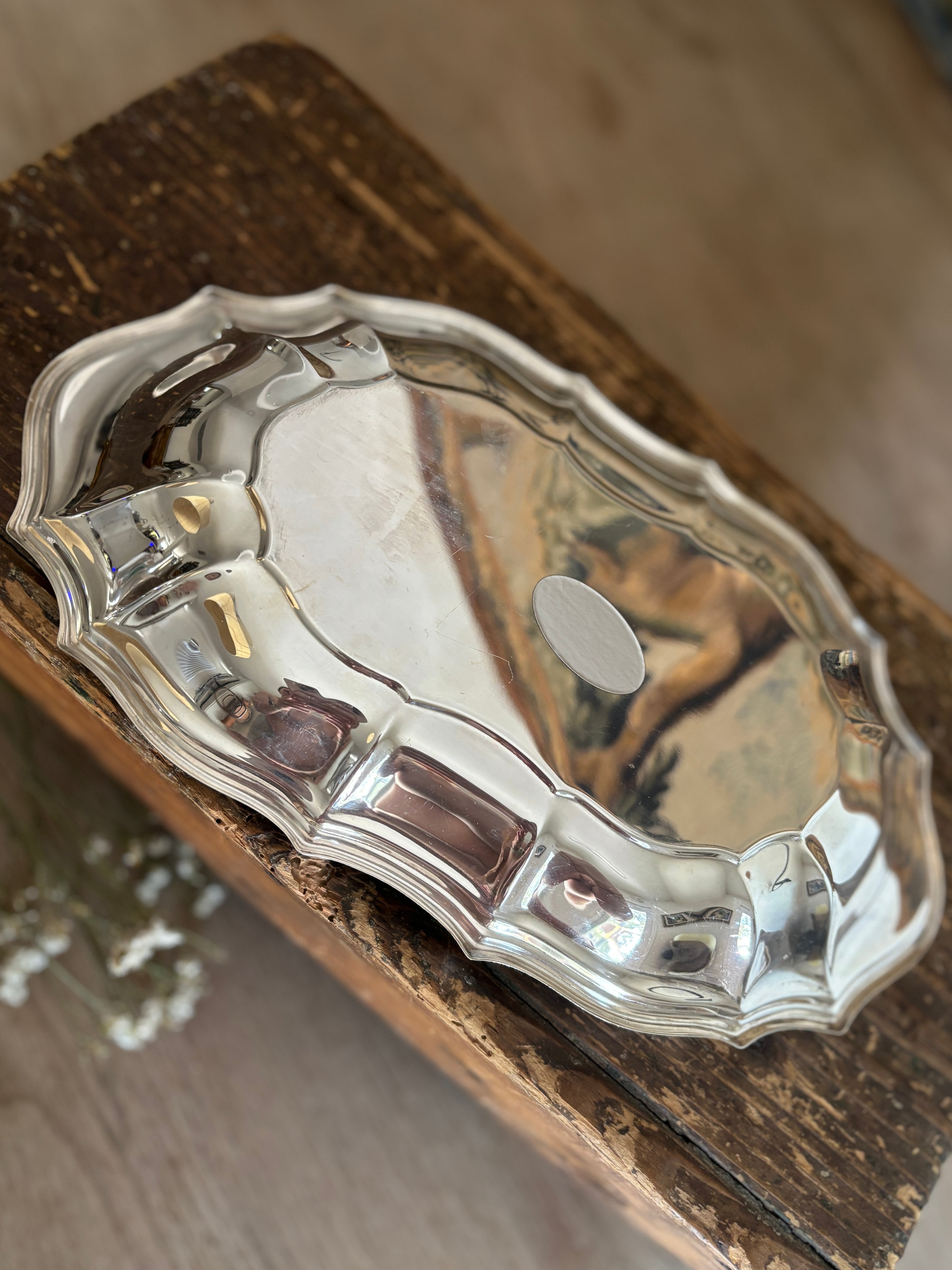 Vintage International Silver Chippendale Silver-Plated Serving Tray