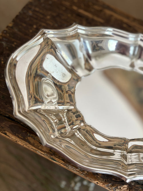 Vintage International Silver Chippendale Silver-Plated Serving Tray