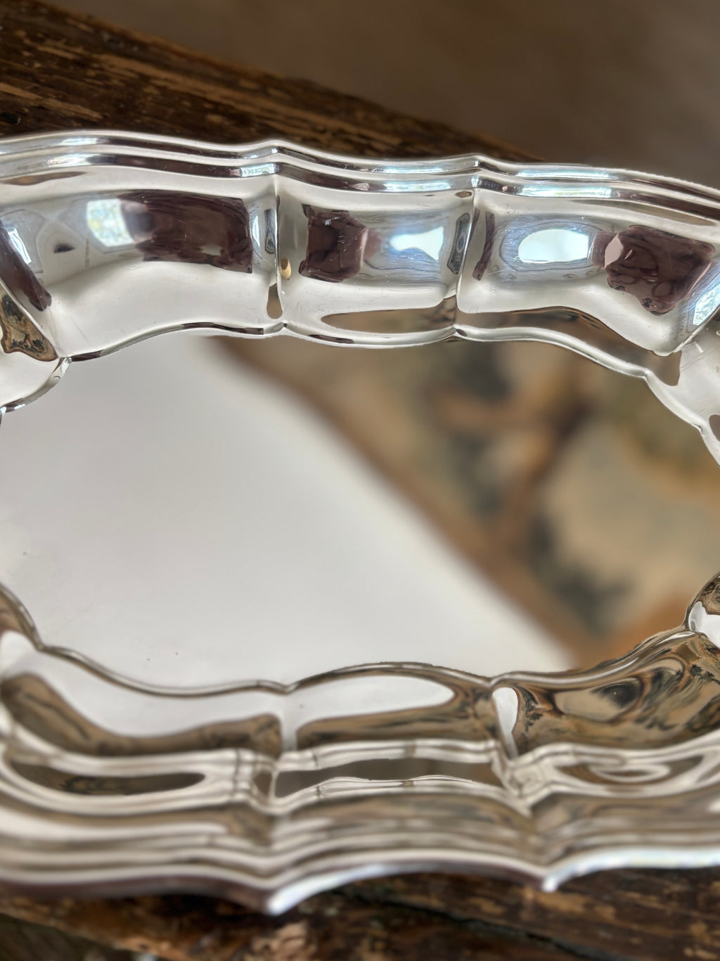 Vintage International Silver Chippendale Silver-Plated Serving Tray