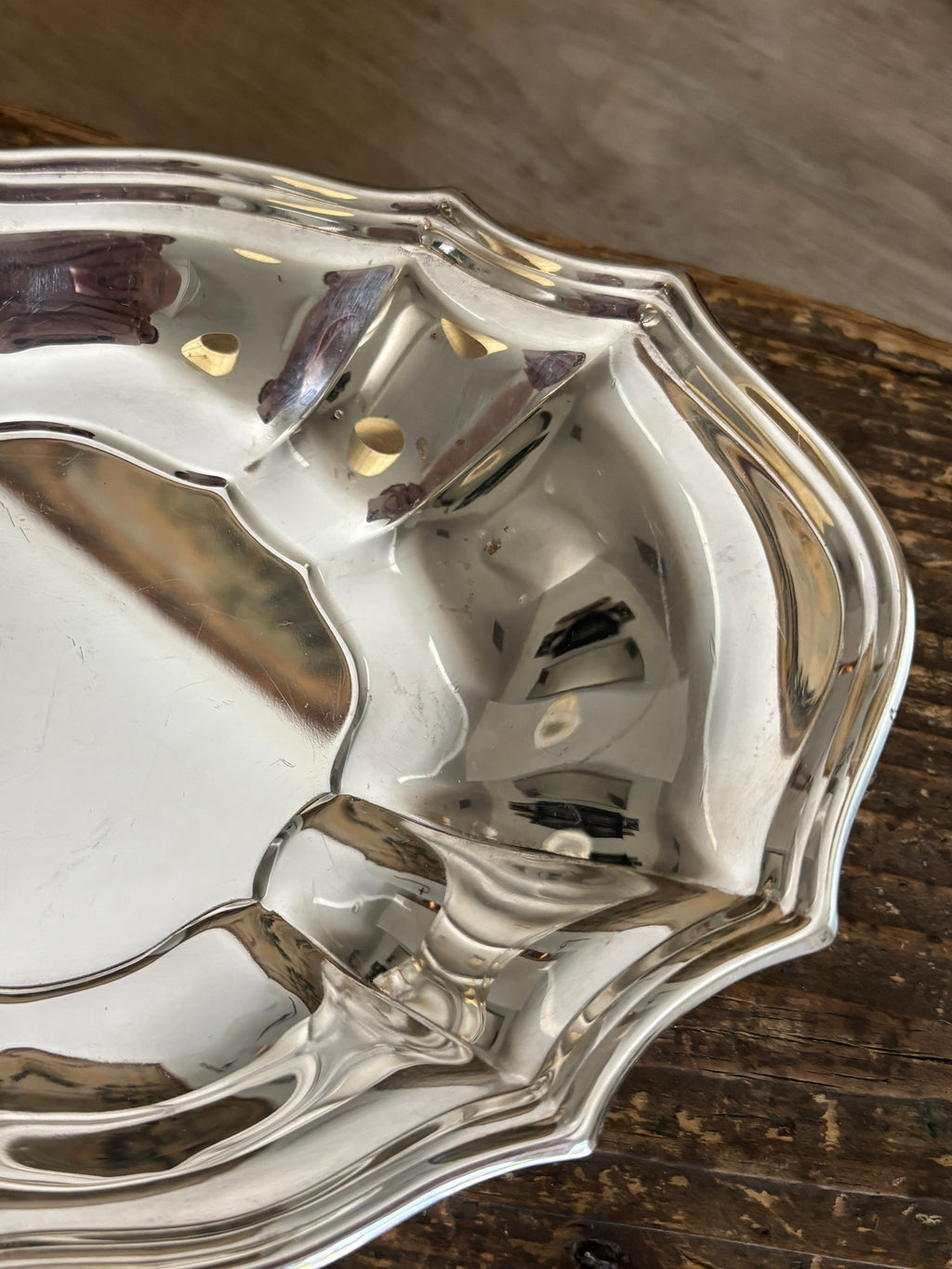 Vintage International Silver Chippendale Silver-Plated Serving Tray