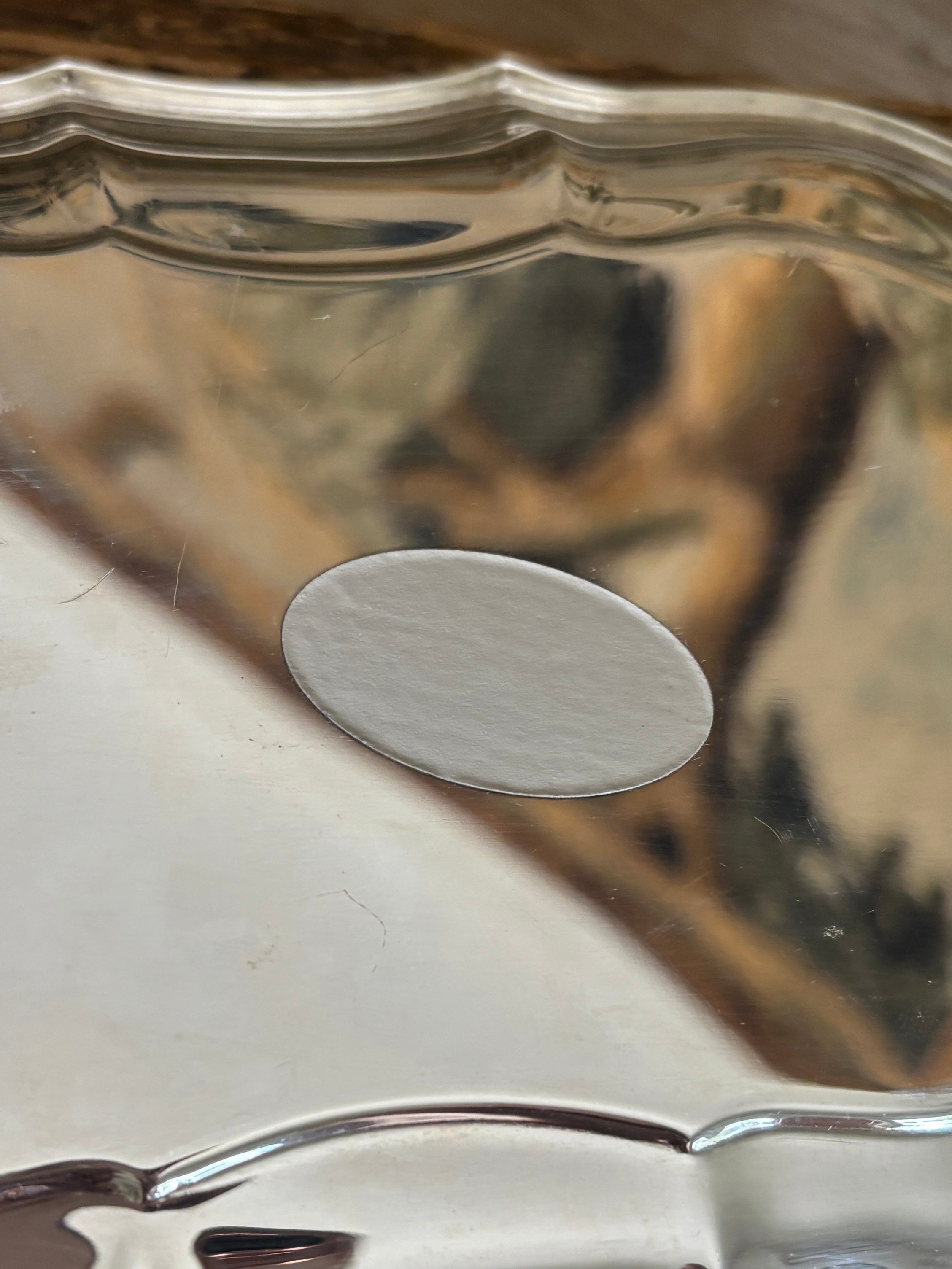Vintage International Silver Chippendale Silver-Plated Serving Tray