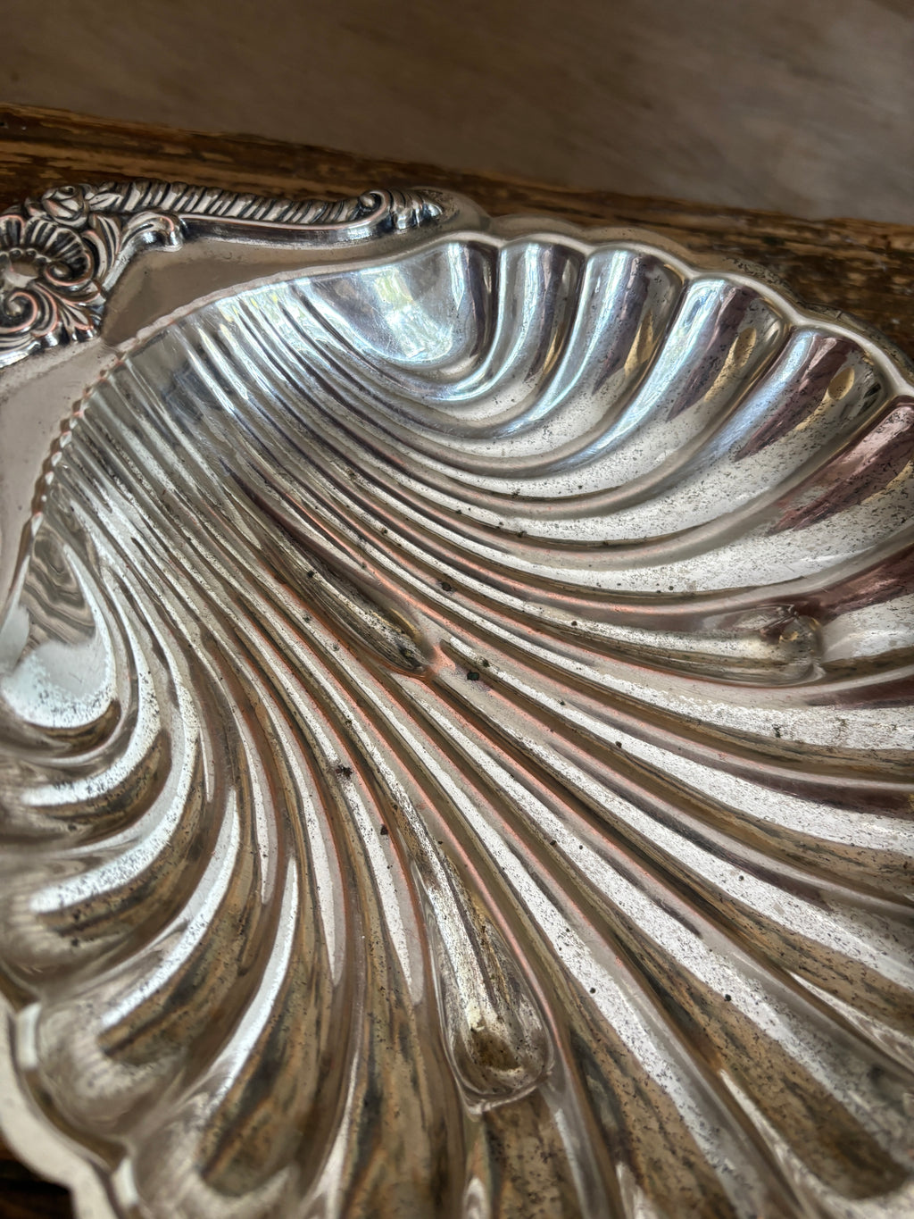 Vintage Silver-Plated Shell Dish
