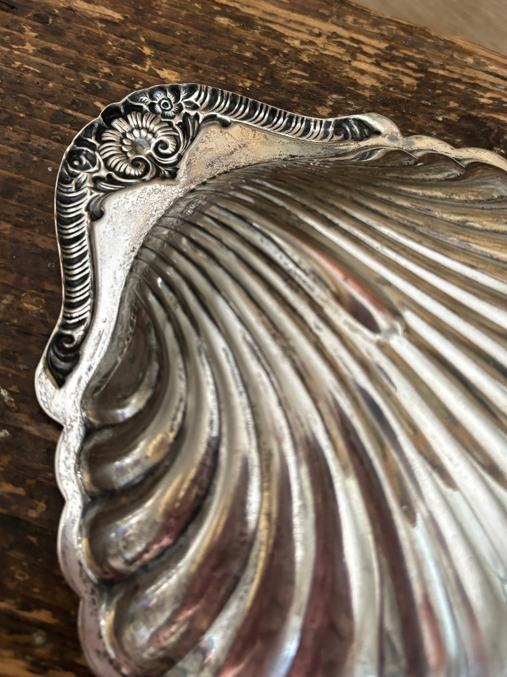 Vintage Silver-Plated Shell Dish