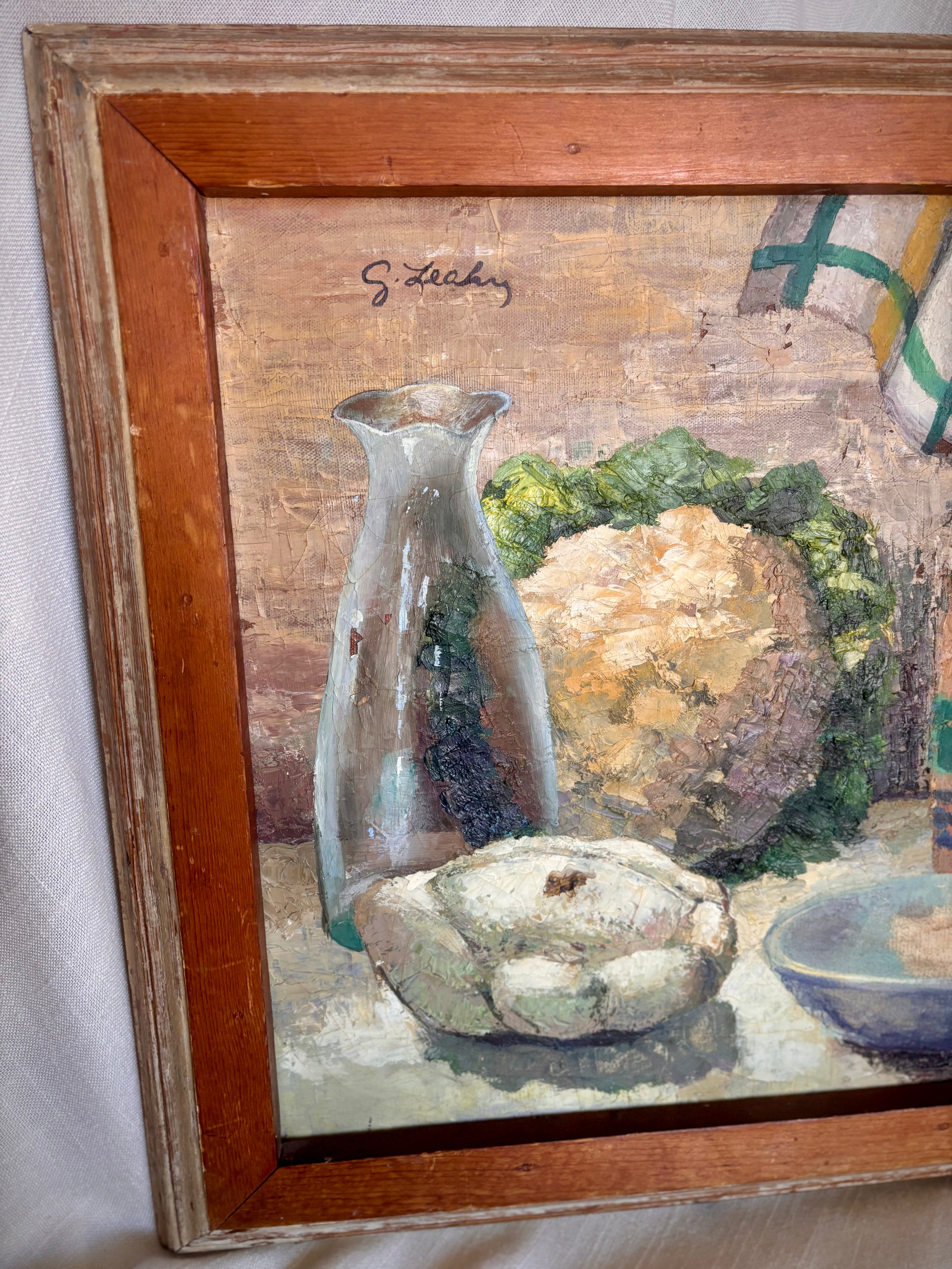 Antique Kitchen Still Life Oil on Canvas