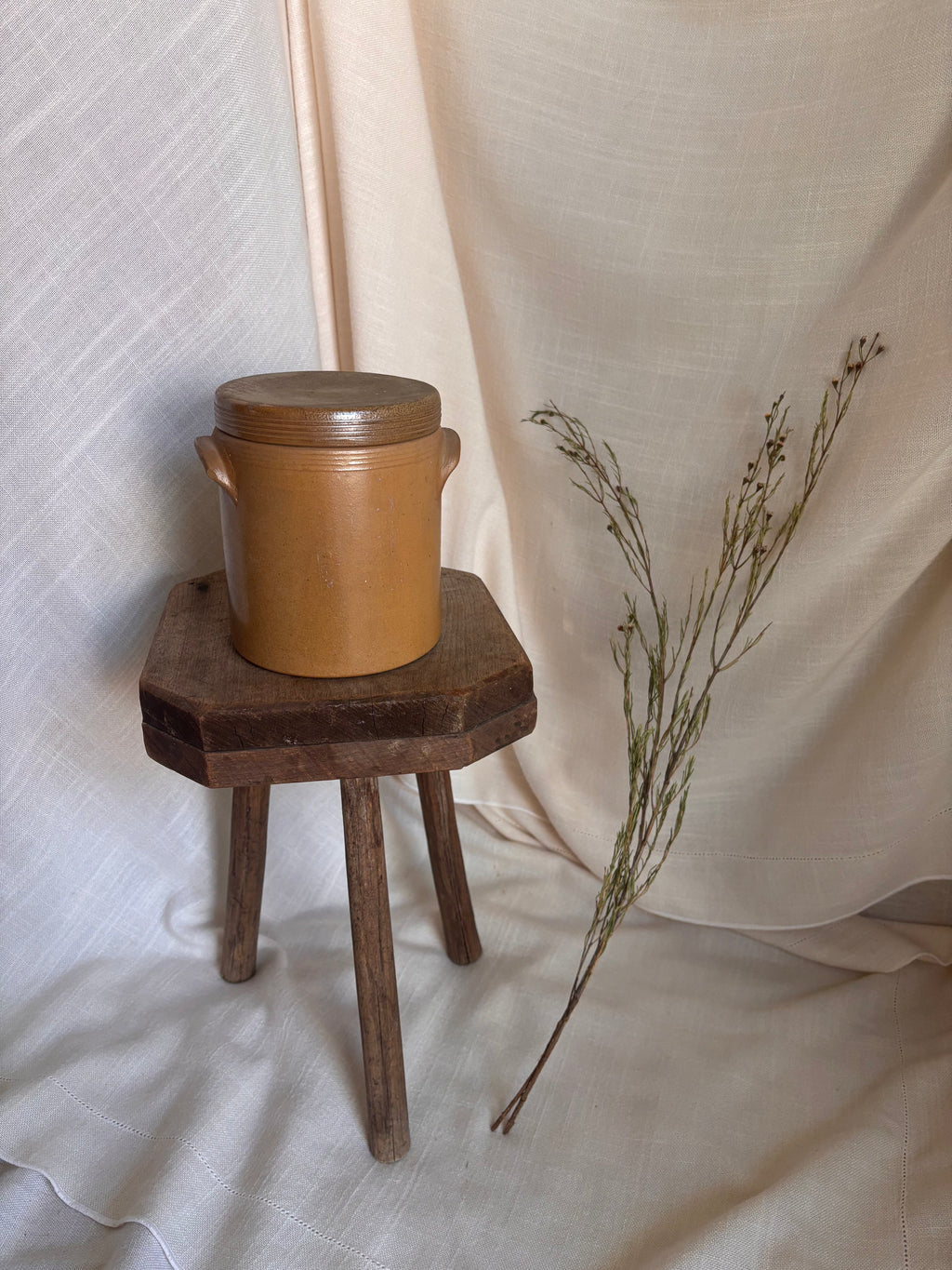 Vintage French Straight Side Confit w/ Lid