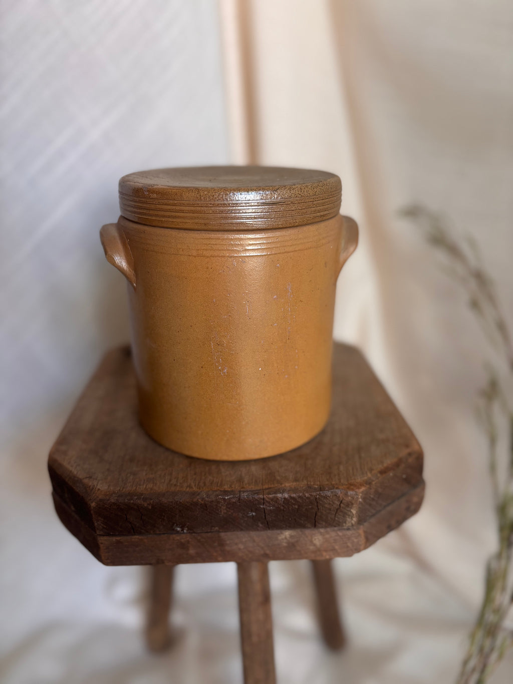 Vintage French Straight Side Confit w/ Lid