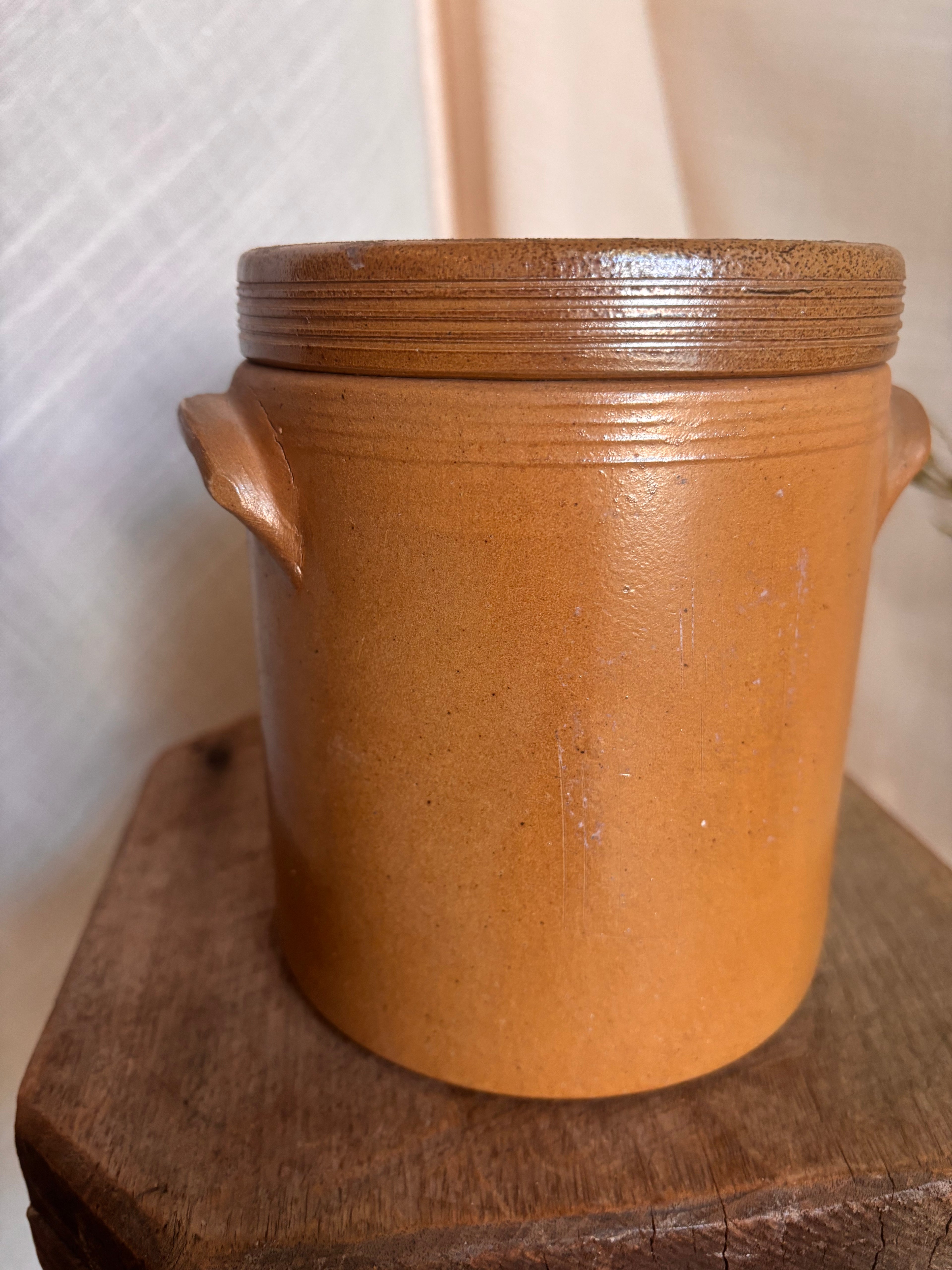 Vintage French Straight Side Confit w/ Lid