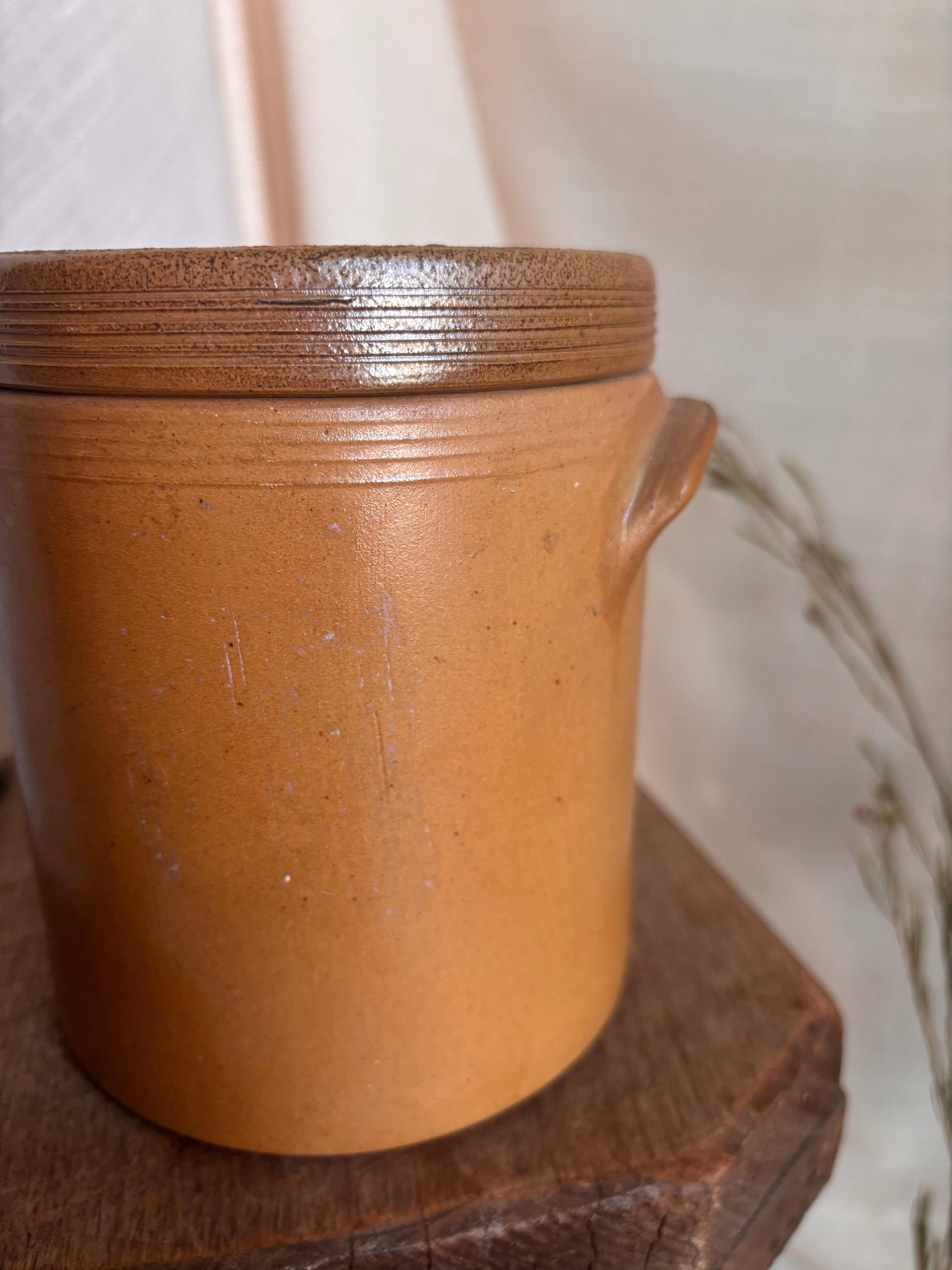 Vintage French Straight Side Confit w/ Lid