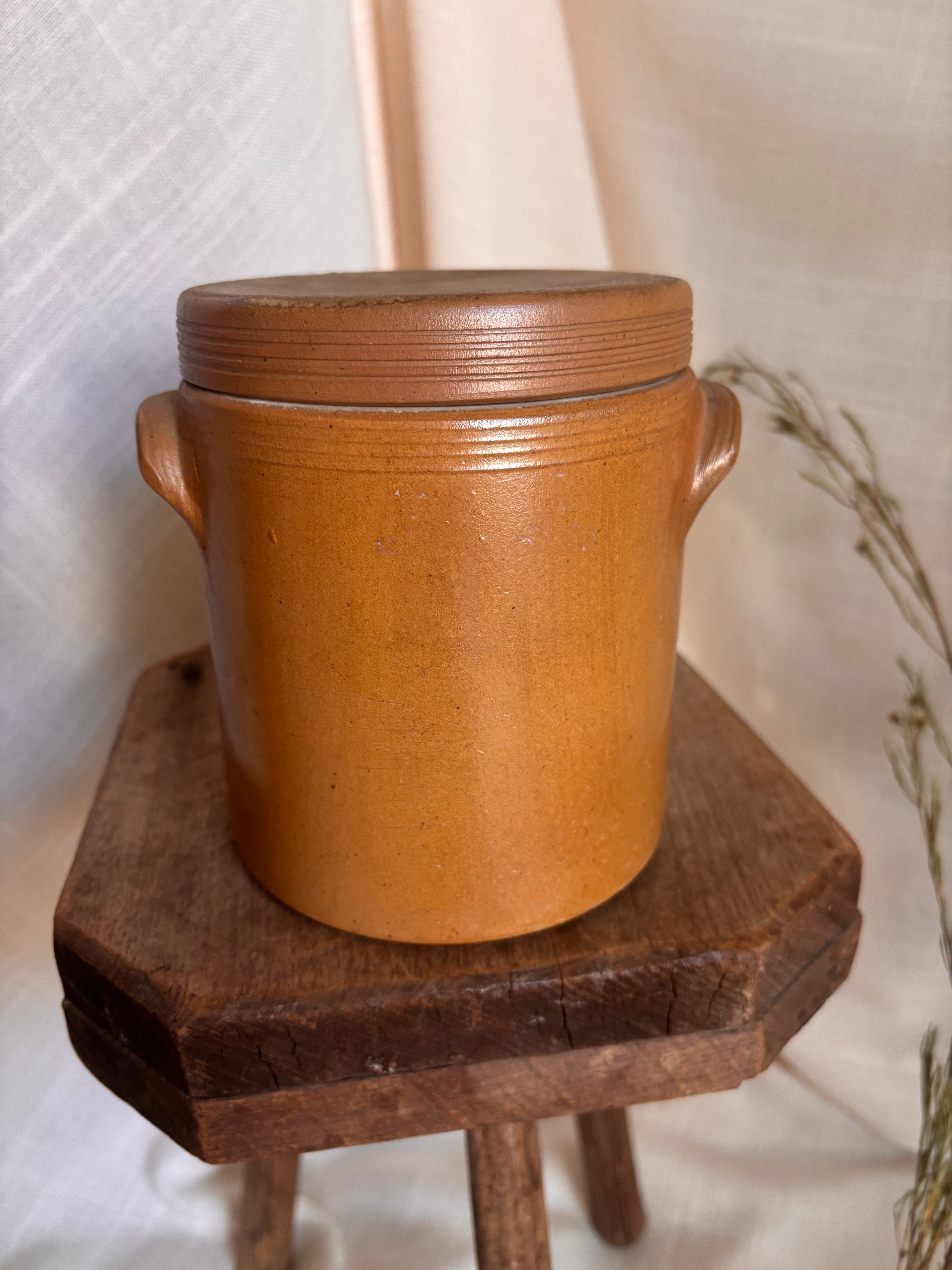 Vintage French Straight Side Confit w/ Lid