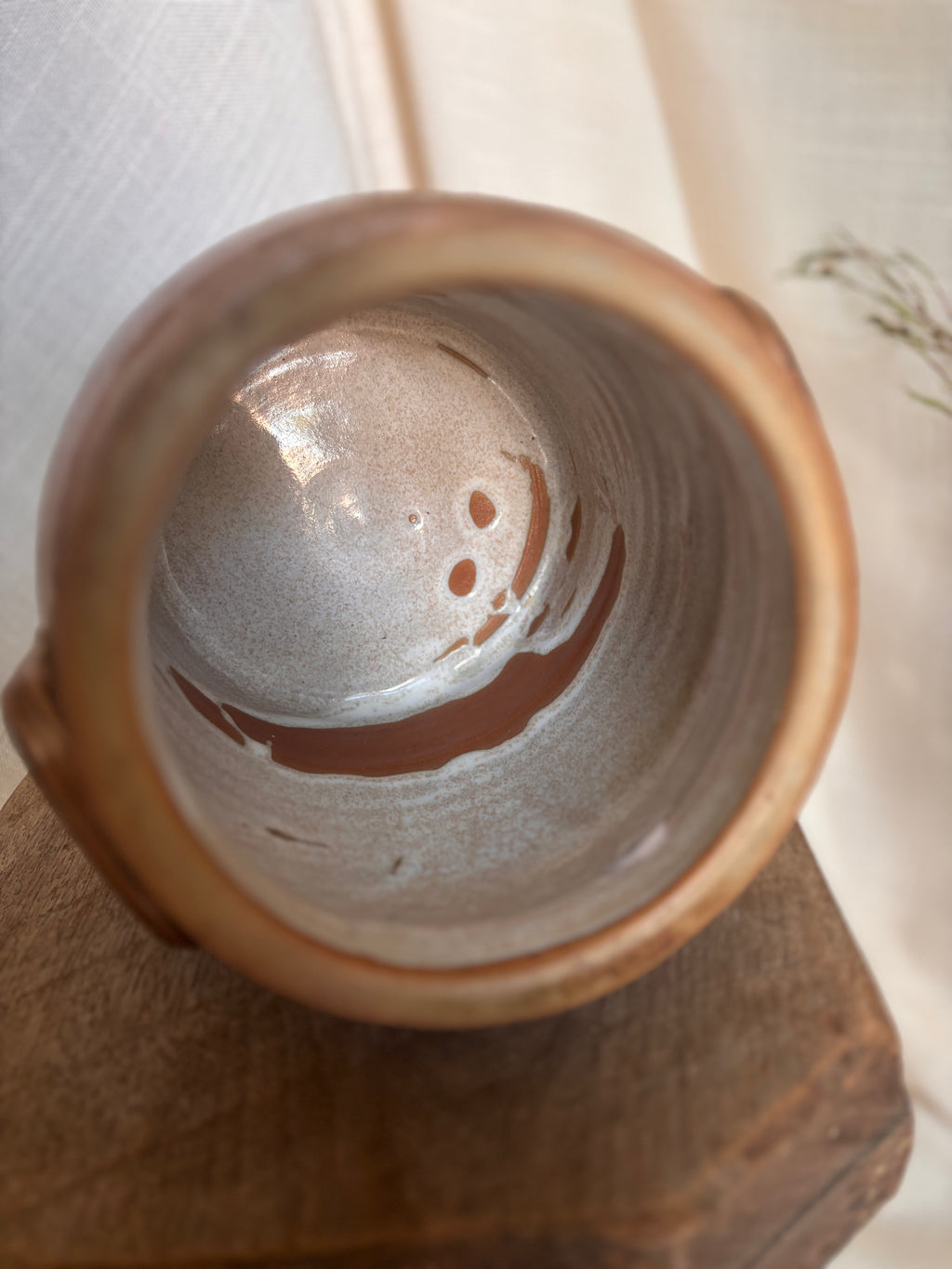 Vintage French Rounded Confit w/ Lid