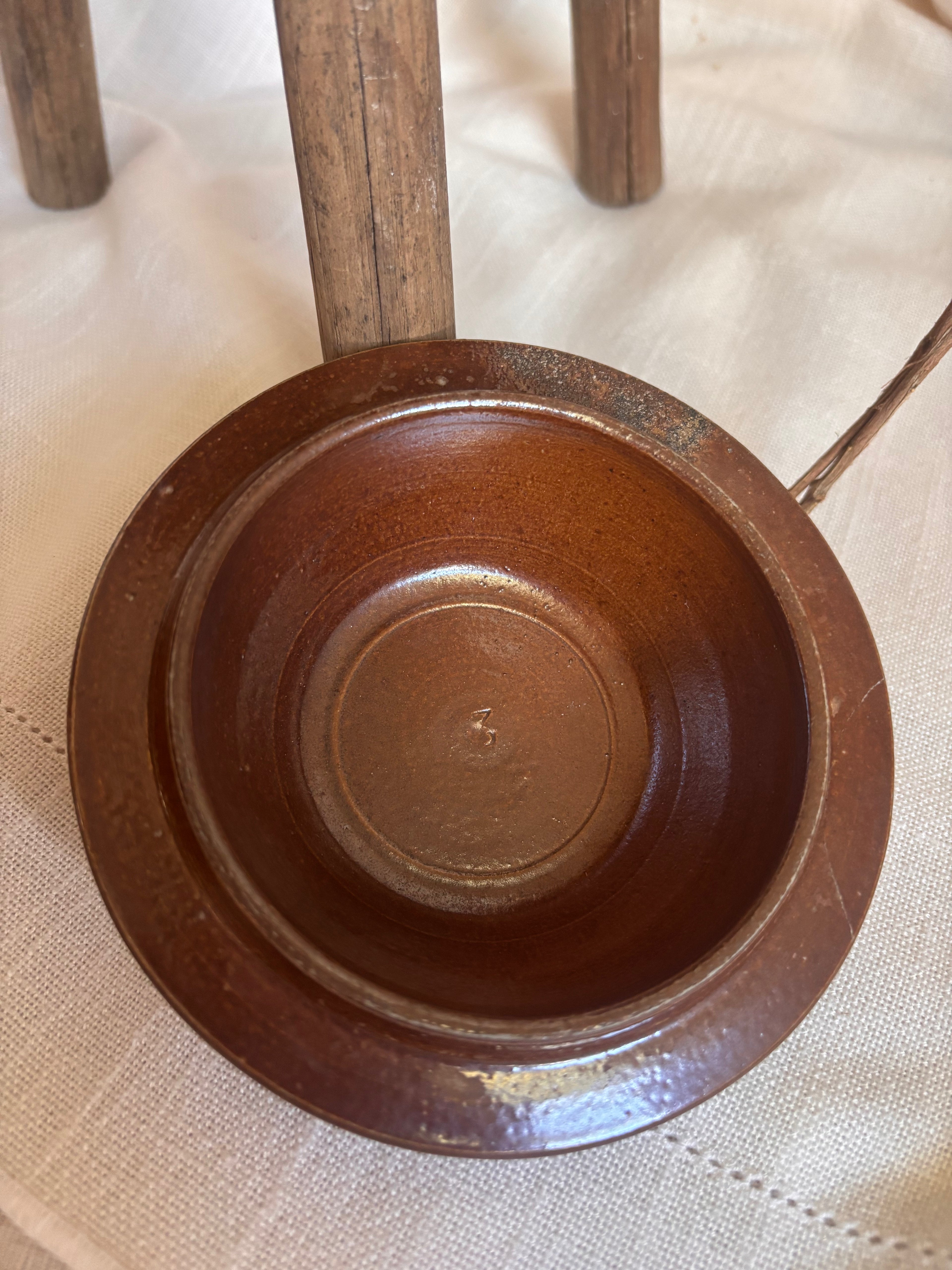 Vintage French Rounded Confit w/ Lid