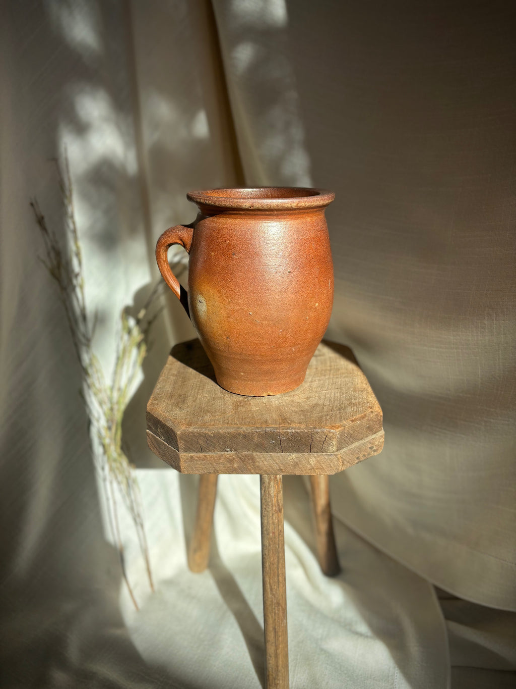 Vintage French Single-Handle Confit Pot