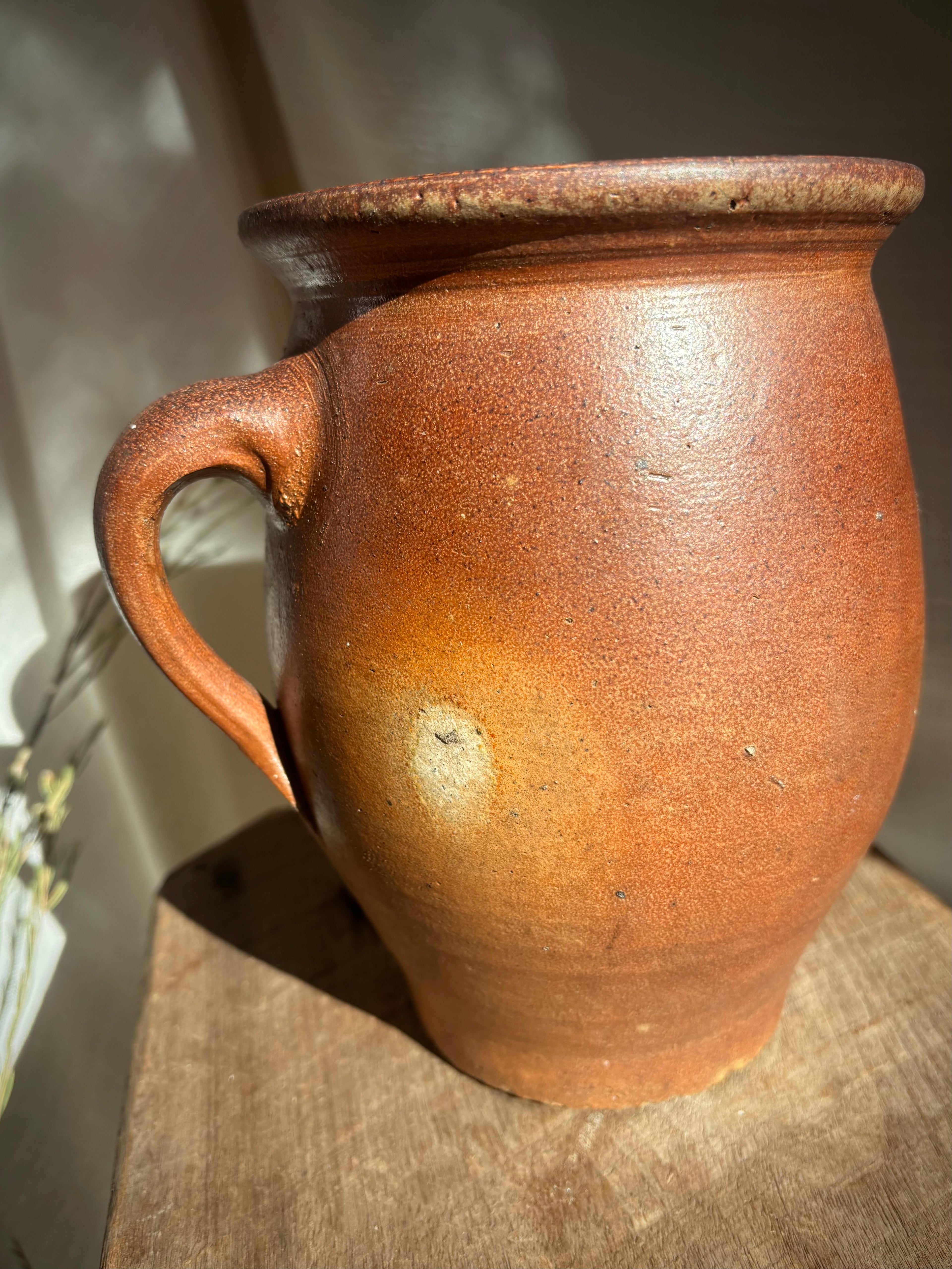 Vintage French Single-Handle Confit Pot