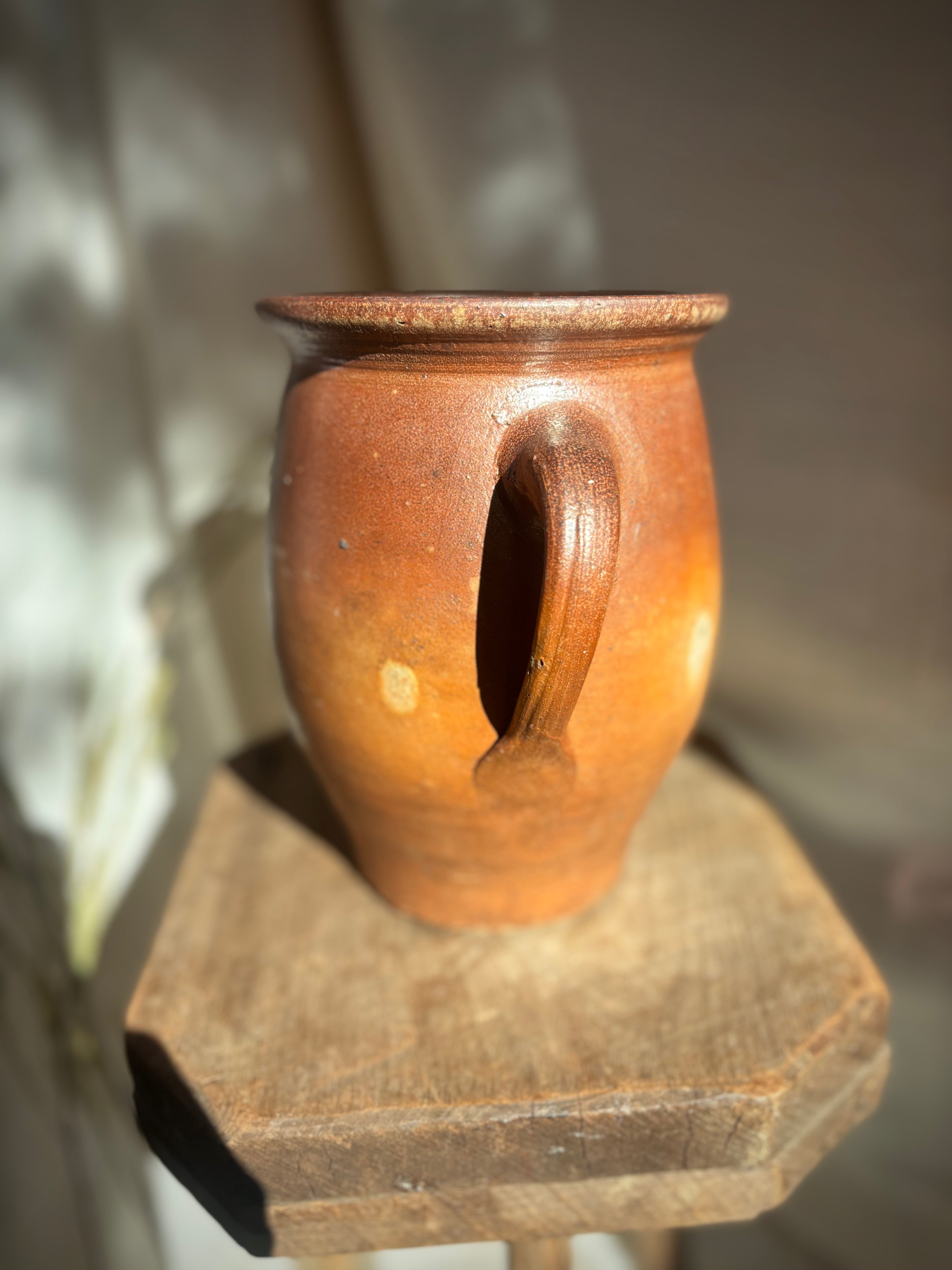 Vintage French Single-Handle Confit Pot