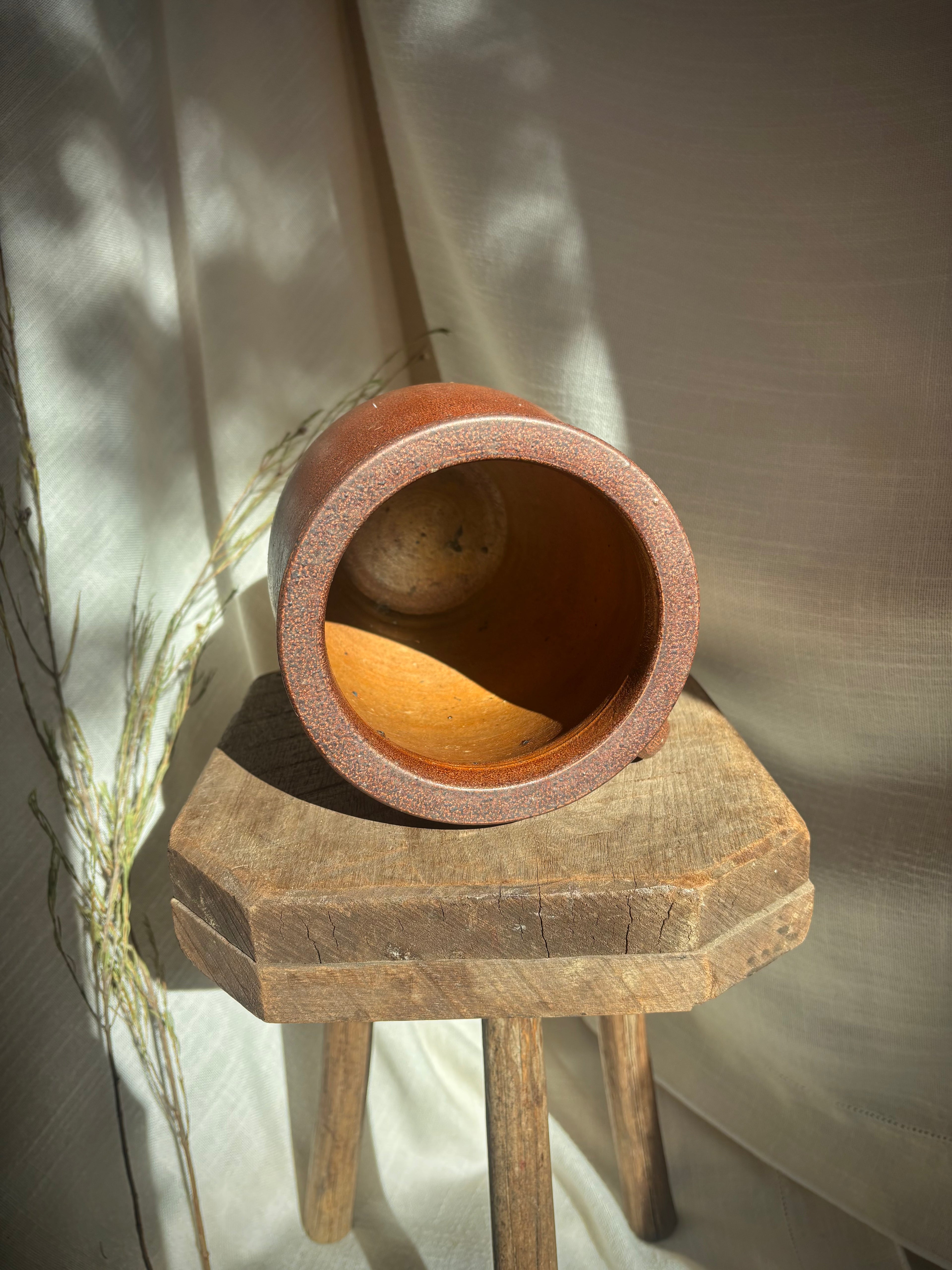Vintage French Single-Handle Confit Pot