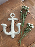White Cast Iron Anchor Hook