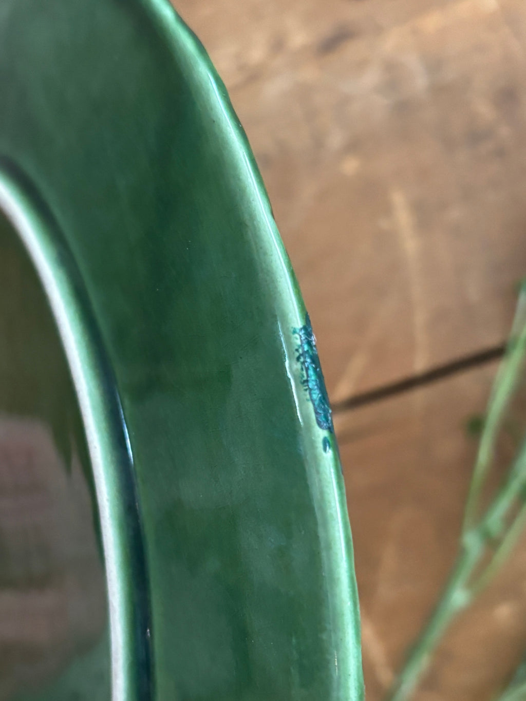 Vintage Majolica Cabbage Leaf Plate