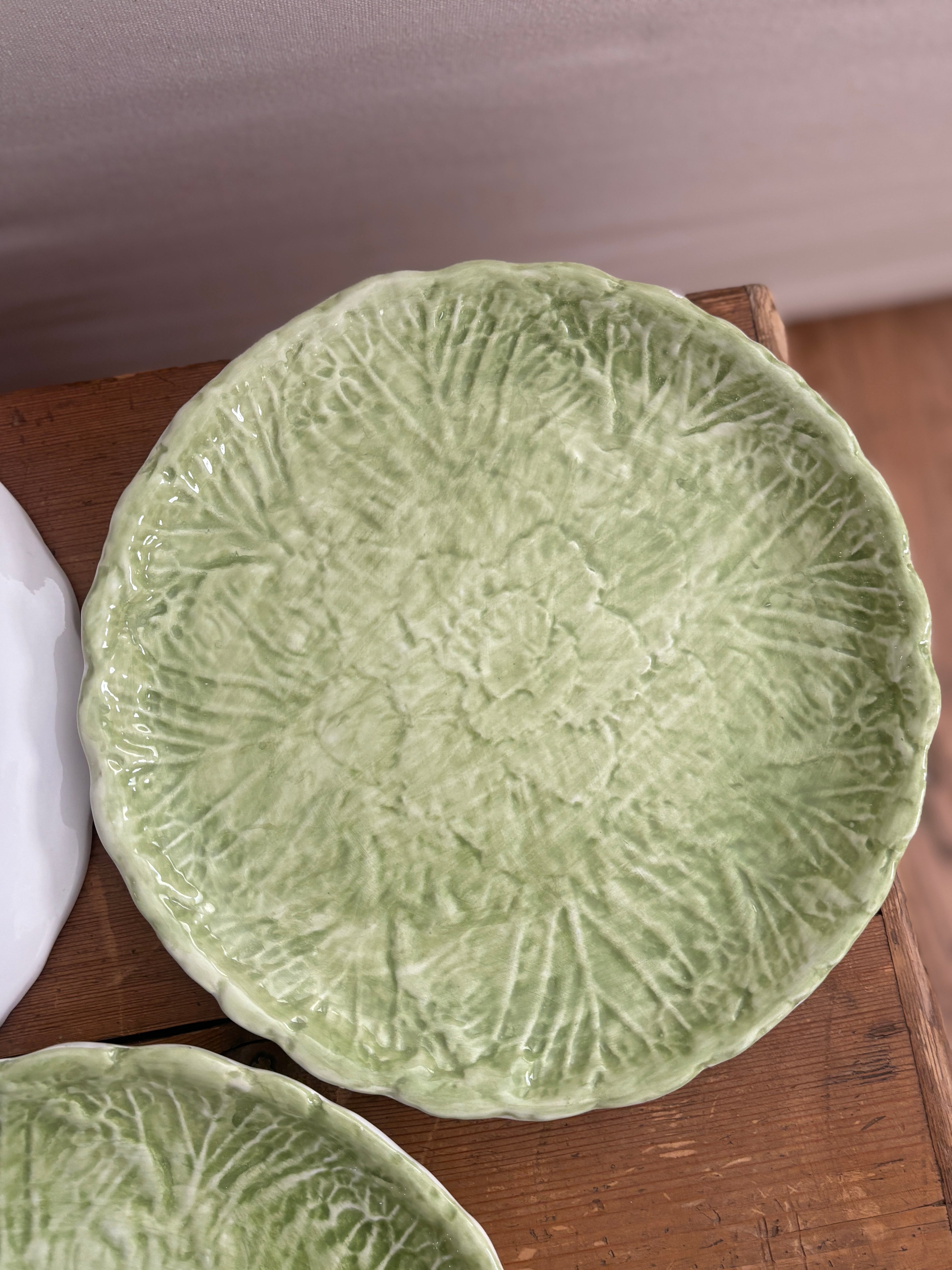 Vintage Italian Majolica Cabbage Plates