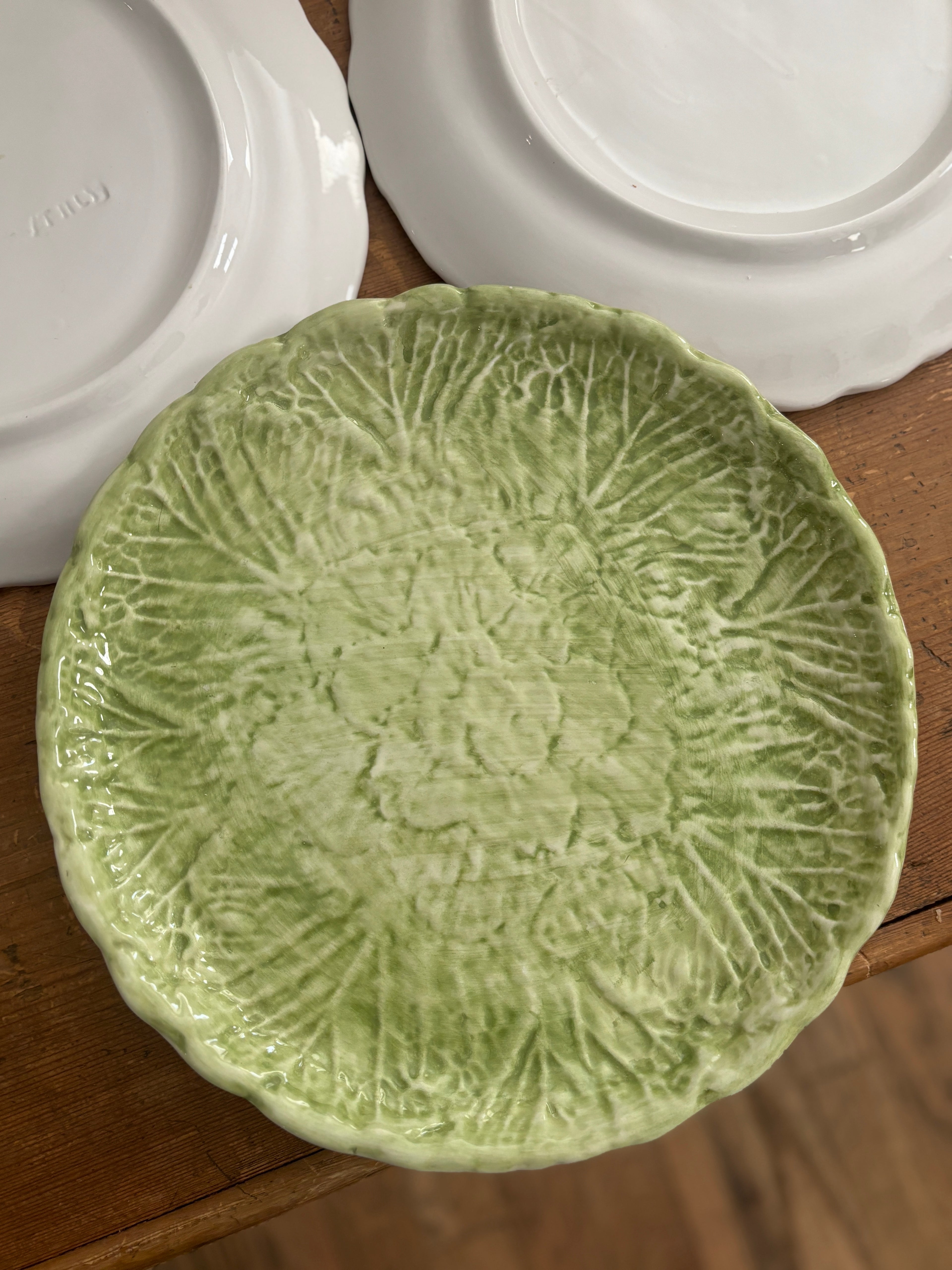 Vintage Italian Majolica Cabbage Plates