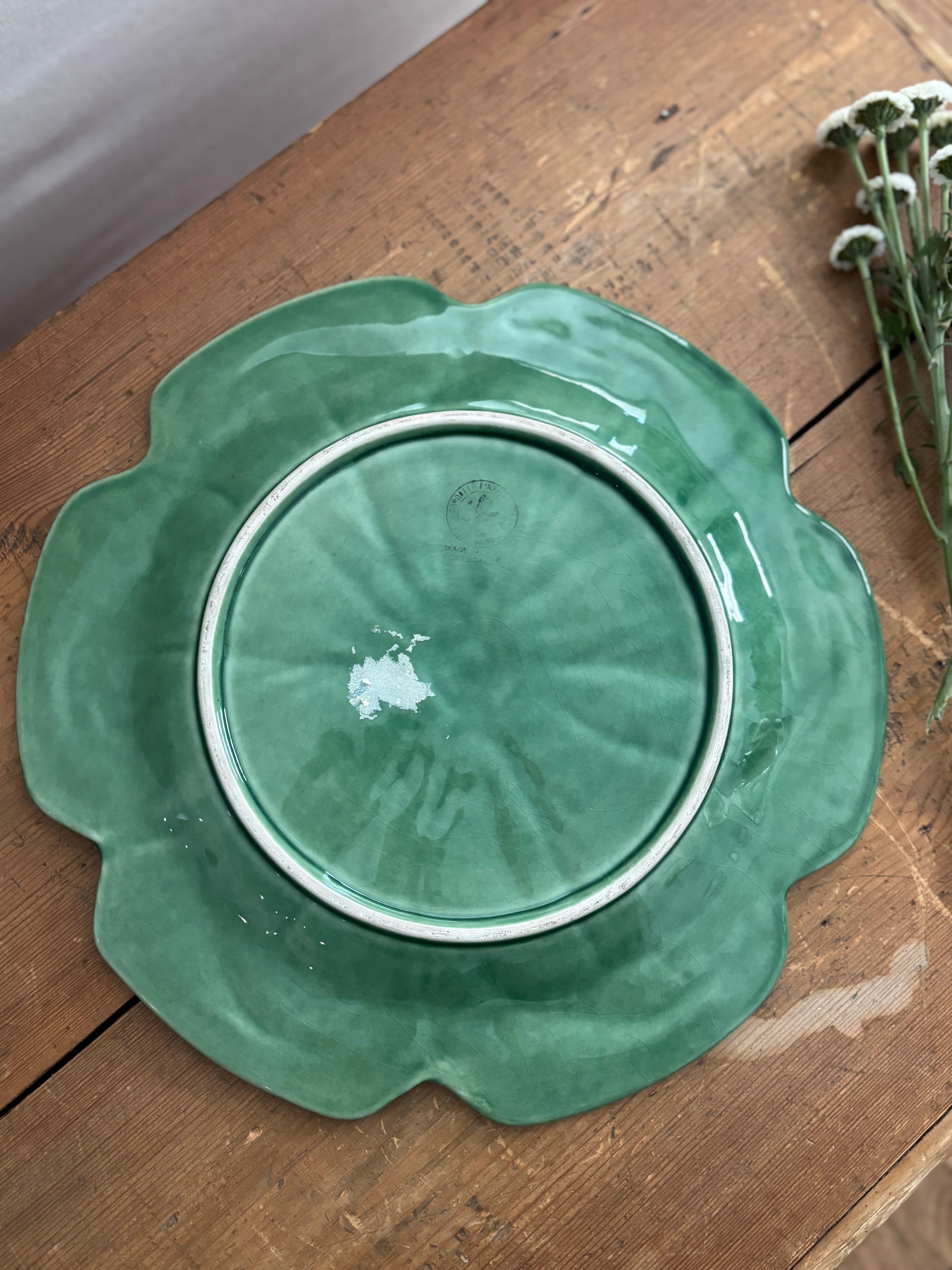 Vintage Bordallo Pinheiro Majolica Cabbage Plate