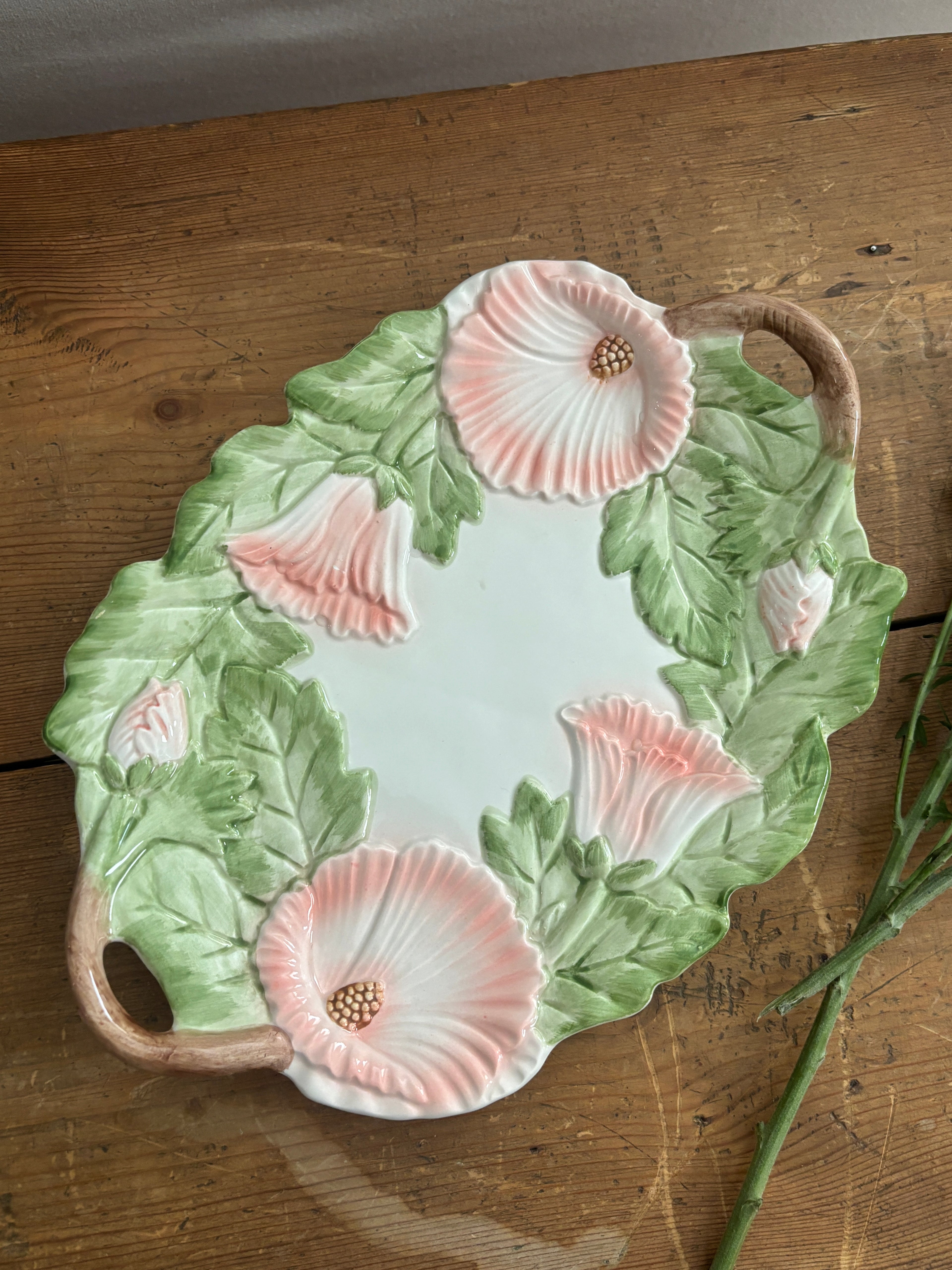 Vintage Fitz and Floyd Hibiscus Serving Platter