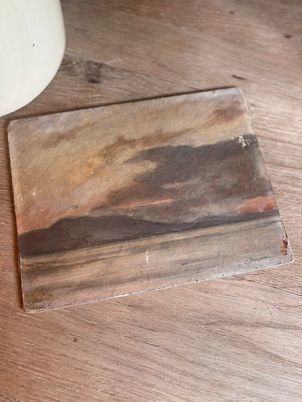Antique French Oil Painting by Charles Joseph Beauverie