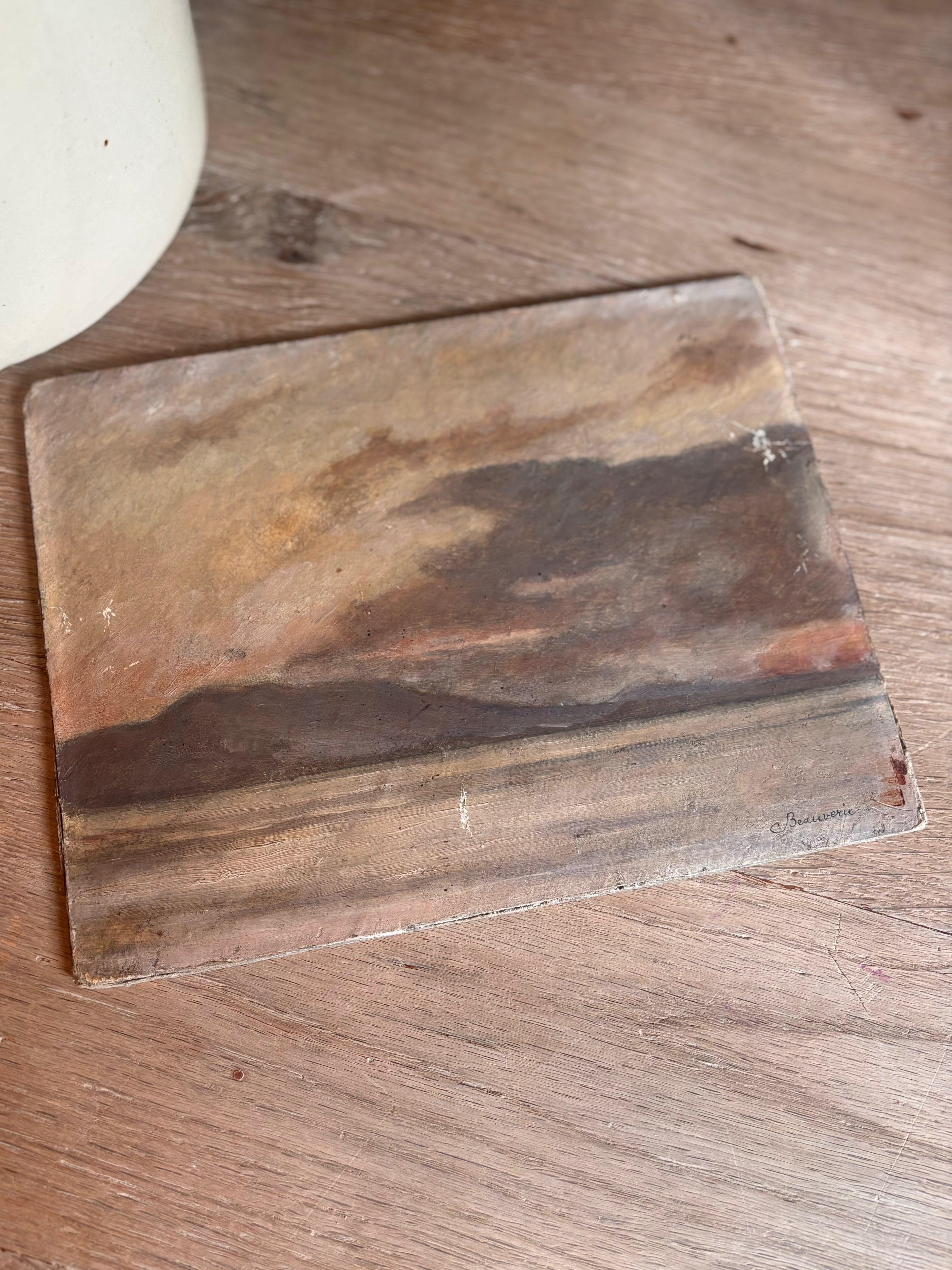 Antique French Oil Painting by Charles Joseph Beauverie