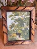 Vintage French Woodland Path Landscape Oil Painting