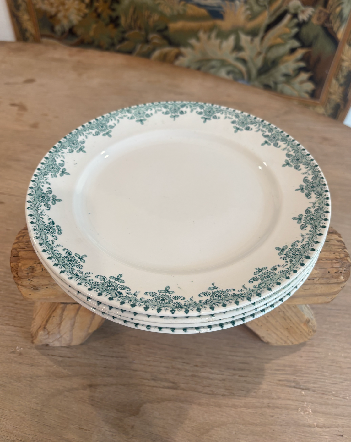Antique French Chamonix Transferware Plate by Faïencerie d'Onnaing